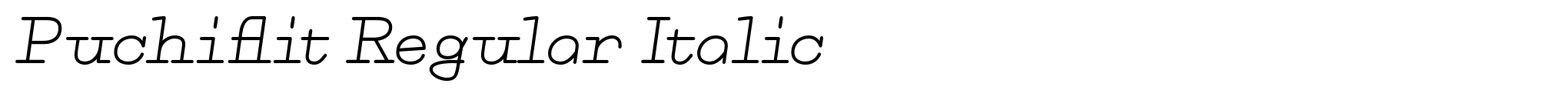 Puchiflit Regular Italic image